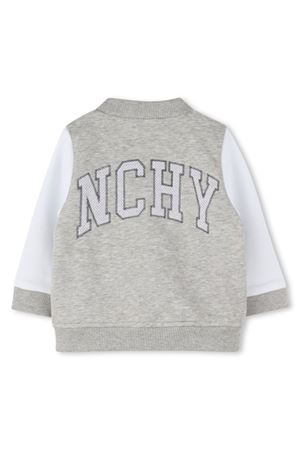 Giacca in misto cotone biologico grigio GIVENCHY KIDS | H30637A01